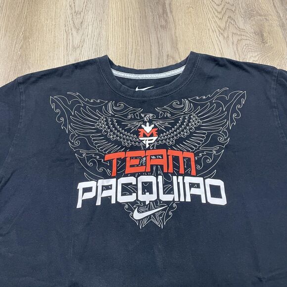 Team Pacquiao Shirt Mens 2XL Black Boxing Nike San Fran Graphic Tee Short Sleeve - Picture 2 of 11
